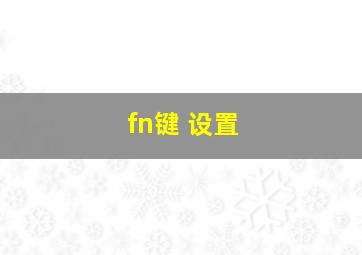 fn键 设置